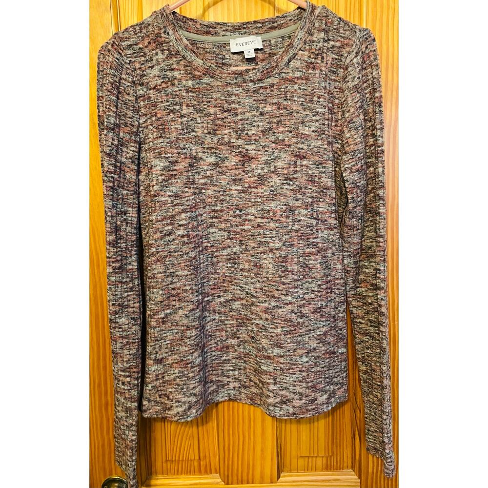EVEREVE Paula Marled Top Size Medium Pinkmulti Size Medium